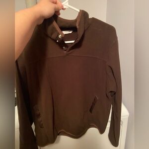 Ardene Brown Quarter Button Sweater